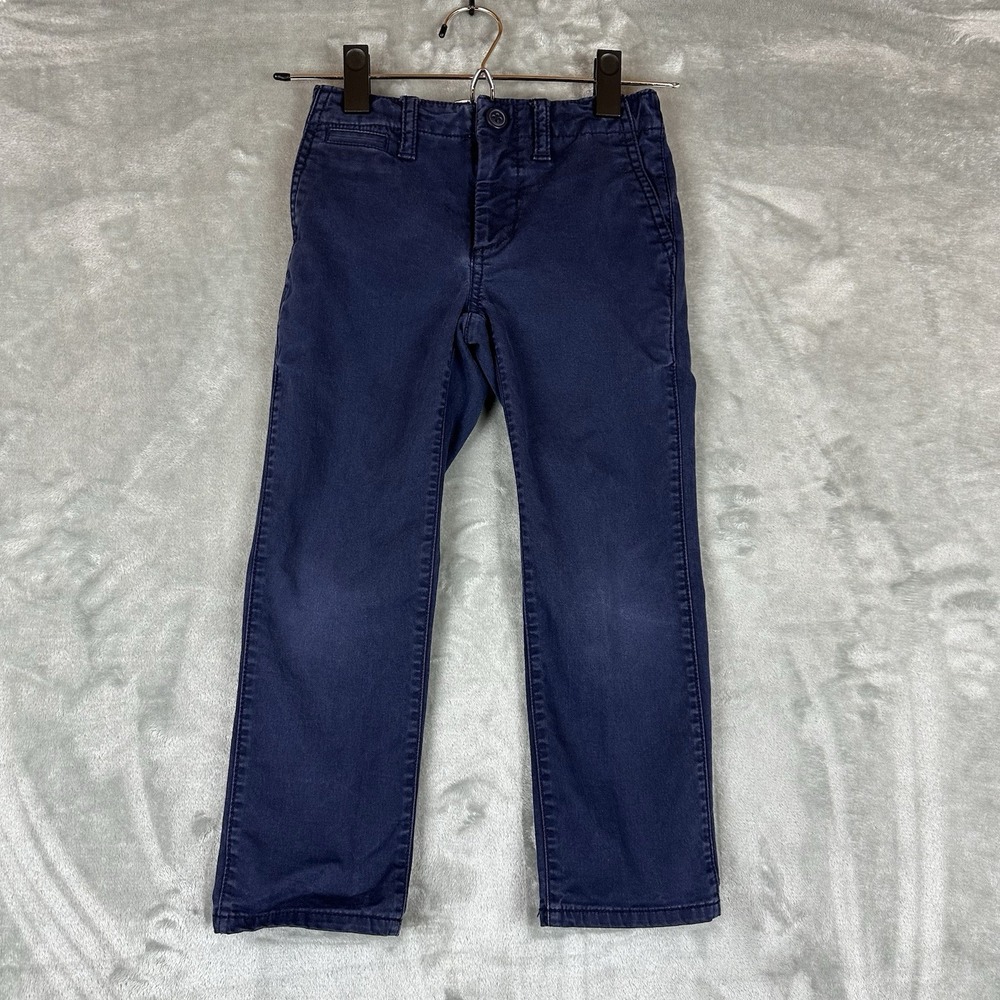 Gap Kids Chino Pants Boys 5 Regular Navy Blue Adjustable Waist